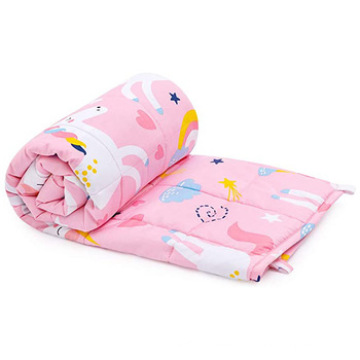 Custom Cartoon Printed Pink Unicorn Kids Weighted Blanket Sensory Heavy Comforter Reduce Anxiety Promote Deep Sleep Quilt